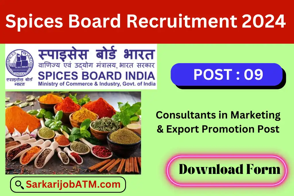 Spices Board Recruitment 2024