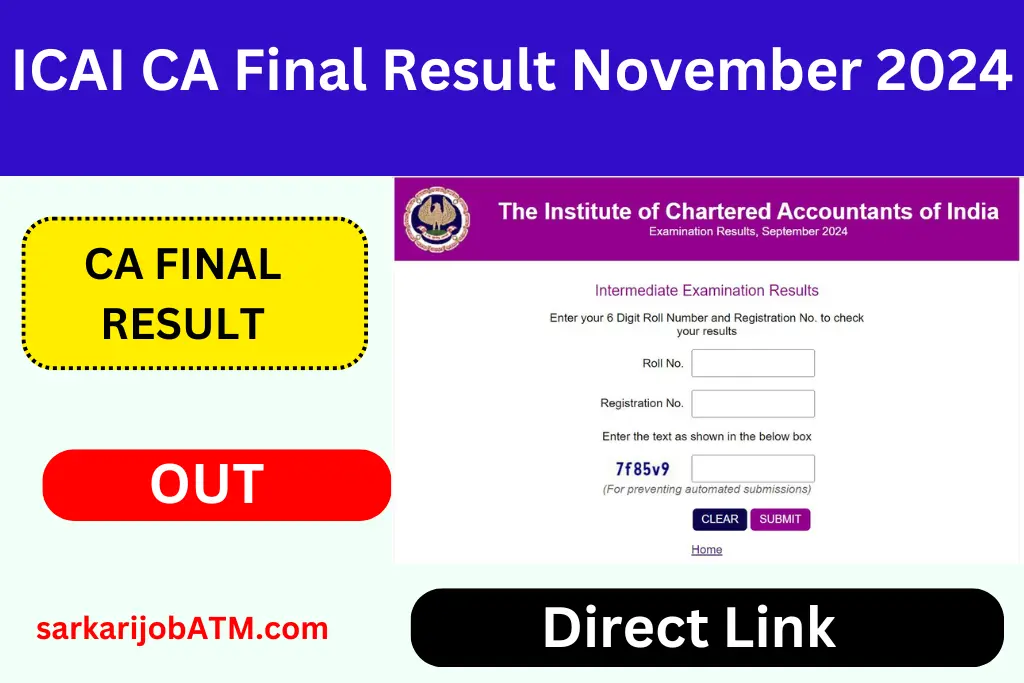ICAI CA Final Result November 2024